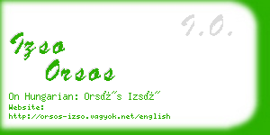 izso orsos business card